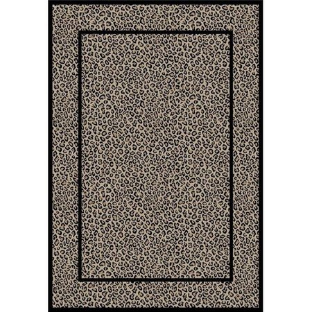 CONCORD GLOBAL TRADING Concord Global 44926 6 ft. 7 in. x 9 ft. 3 in. Jewel Leopard - Beige 44926